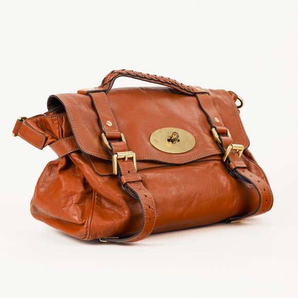 Mulberry Alexa Oak Soft Buffalo Leather Satchel - Picture 2 of 13